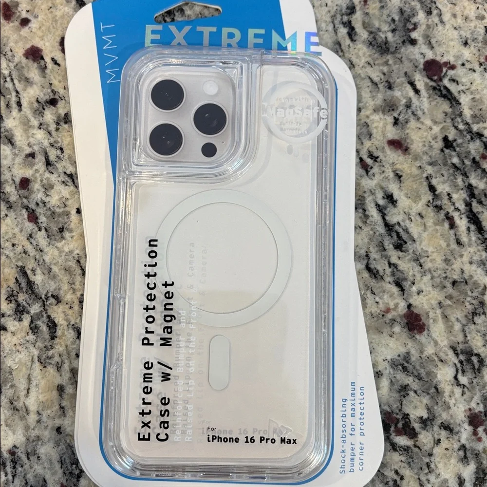 MVMT Transparent iPhone 16 Pro Max Phone Extreme Prtotective Magnetic Case